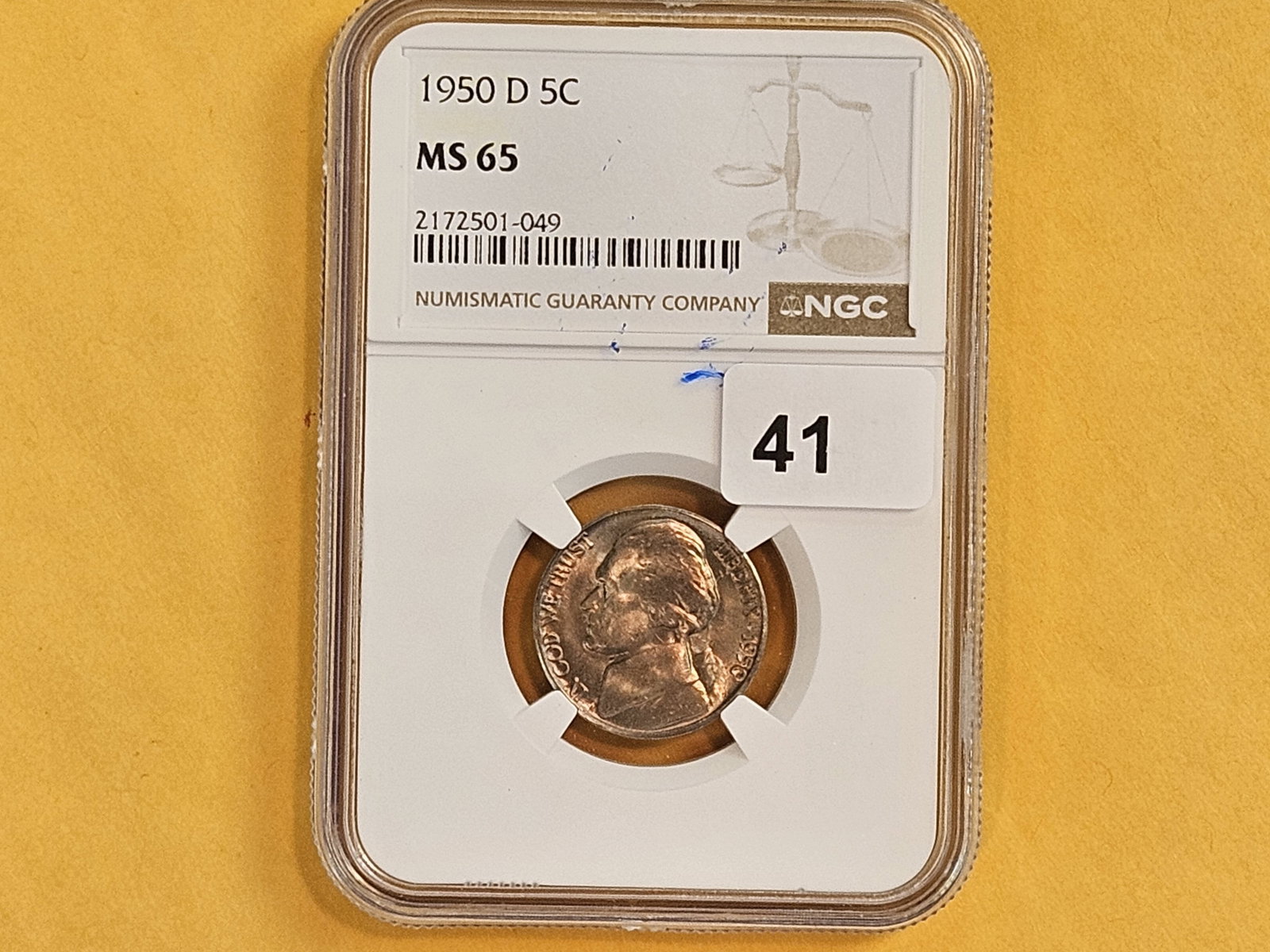 KEY DATE! GEM 1950-D Jefferson Nickel in Mint State 65 - 2