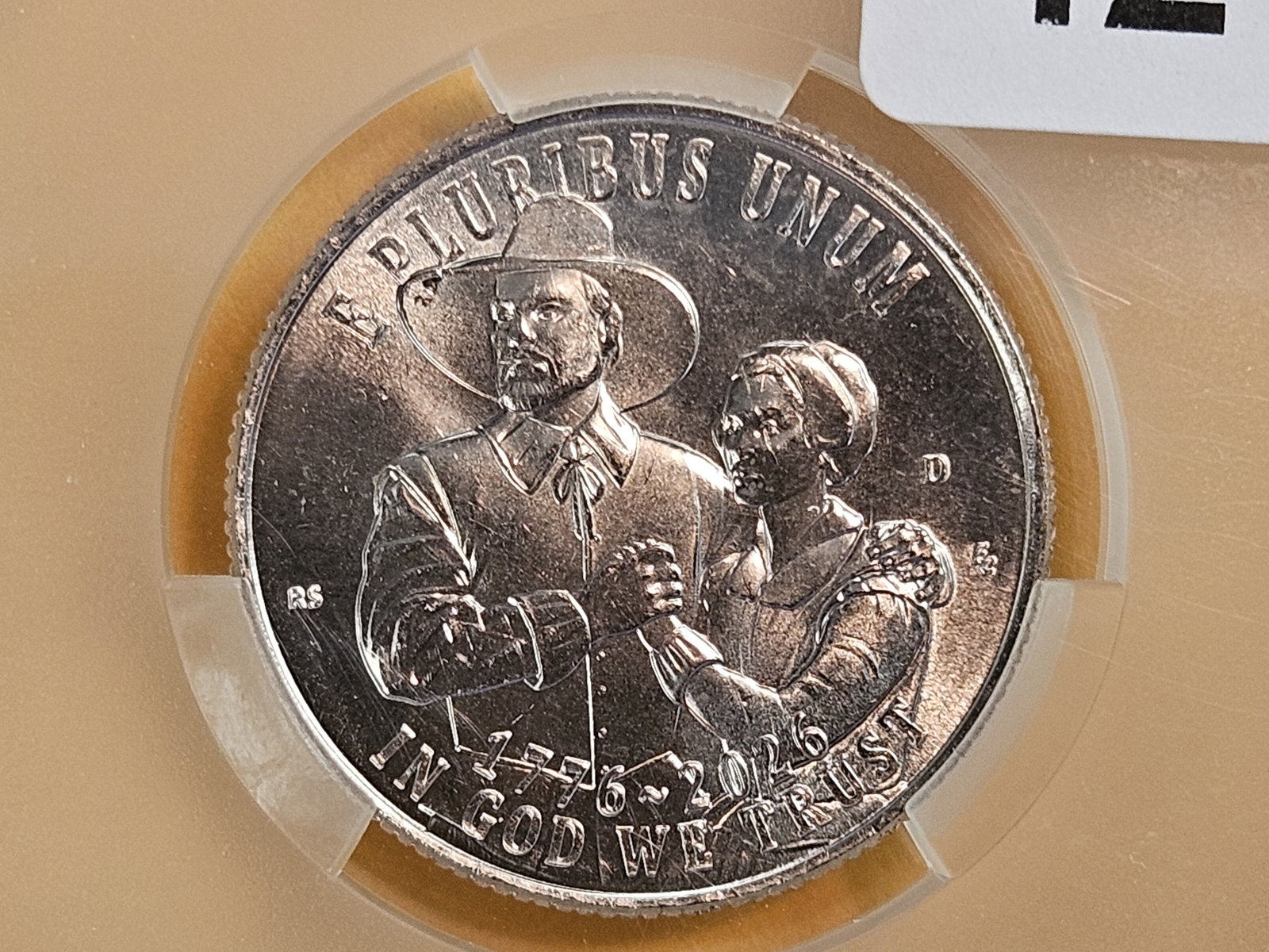 CACG 1776 - 2026-D Quarter in Mint State 64: Mayflower Compact