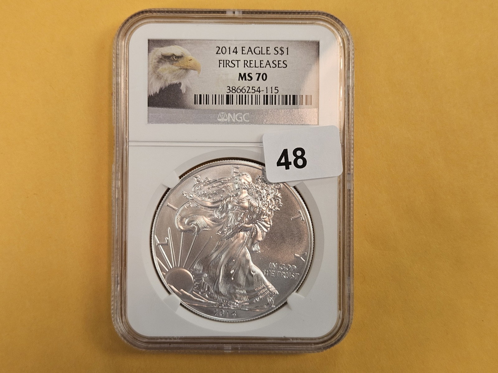 PERFECT! NGC 2014 American Silver Eagle in Mint State 70: Perfect Grade