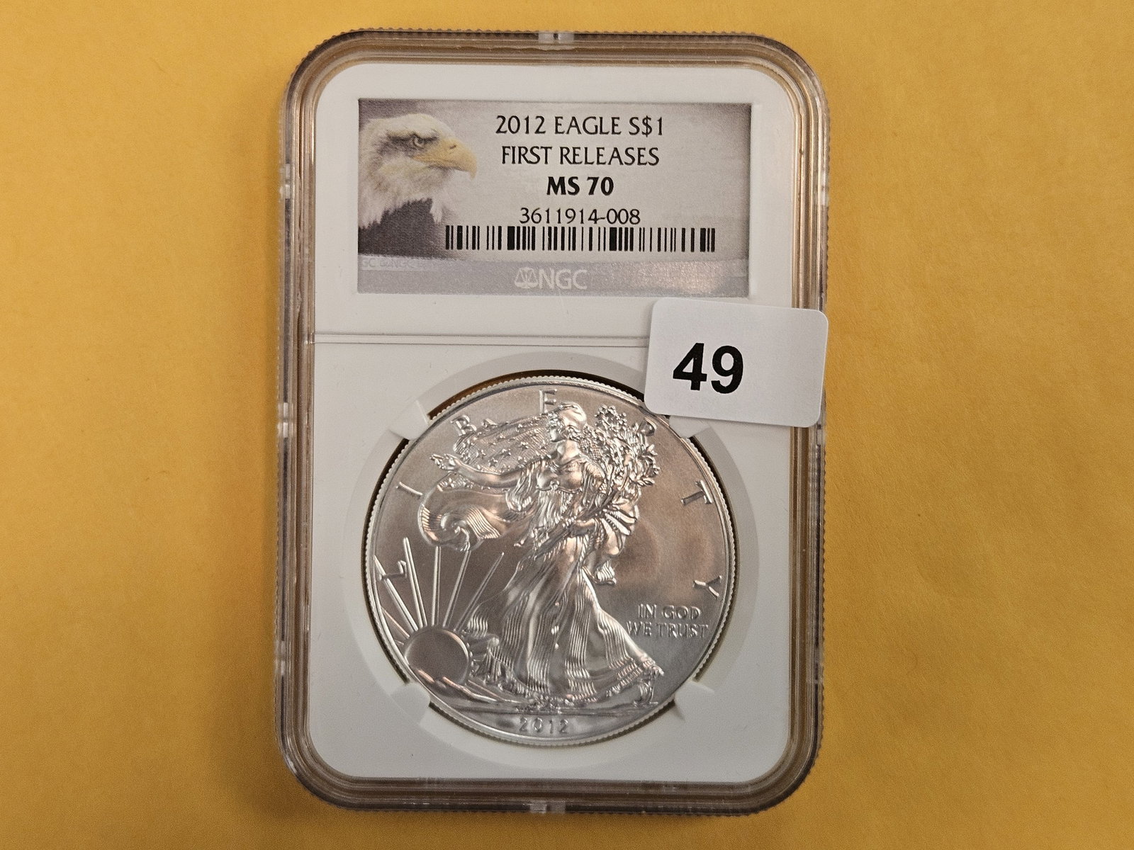 PERFECT! NGC 2012 American Silver Eagle in Mint State 70: Perfect Grade