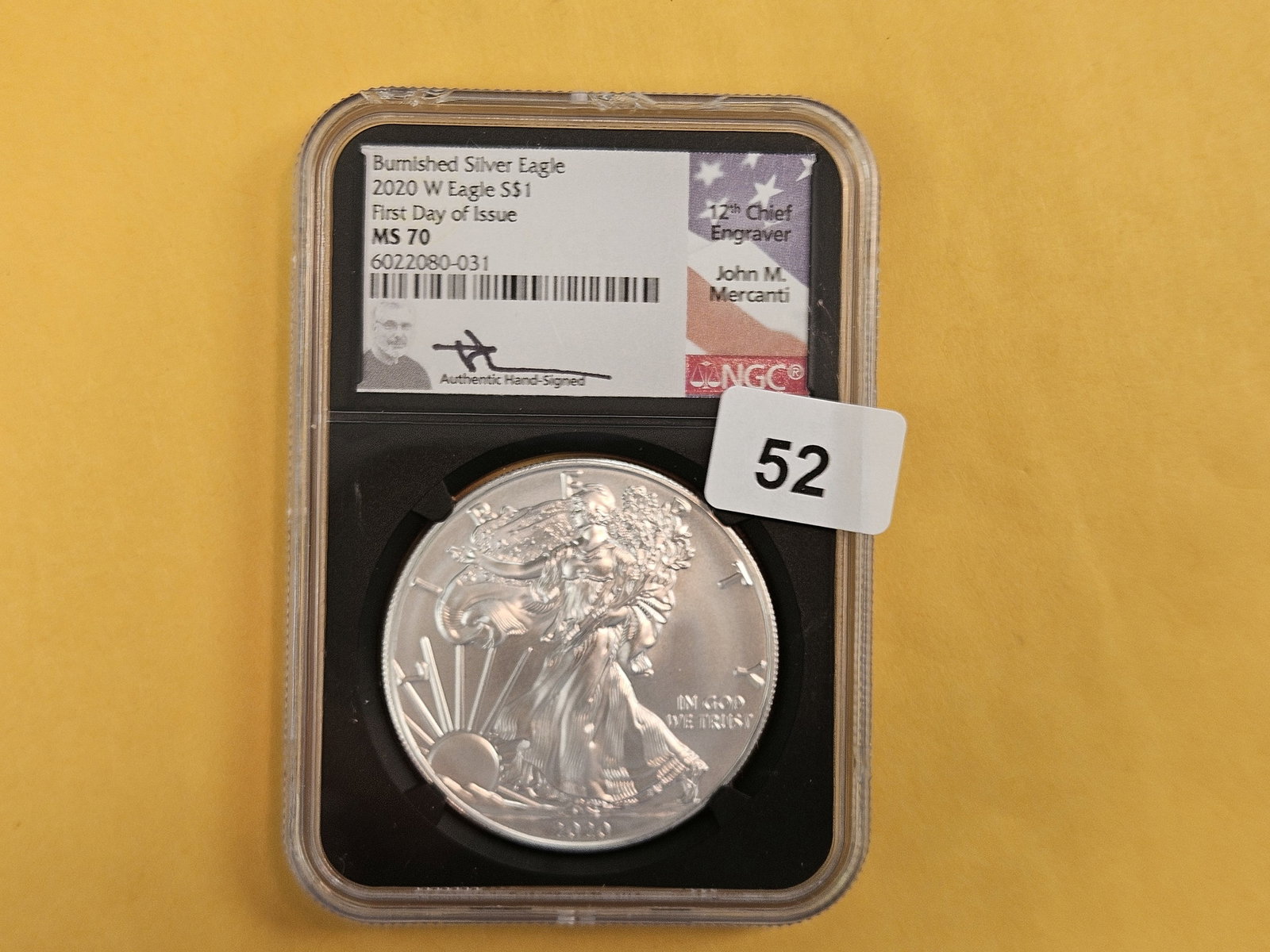 PERFECT! NGC 2020 American Silver Eagle in Mint State 70: Perfect Grade