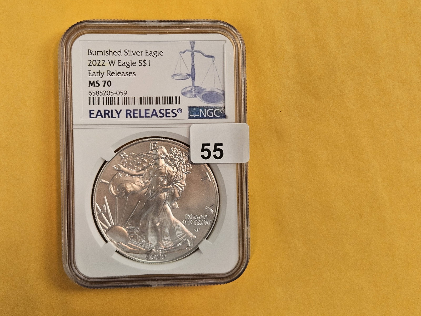 PERFECT! NGC 2022-W Burnished American Silver Eagle in Mint State 70: Perfect Grade