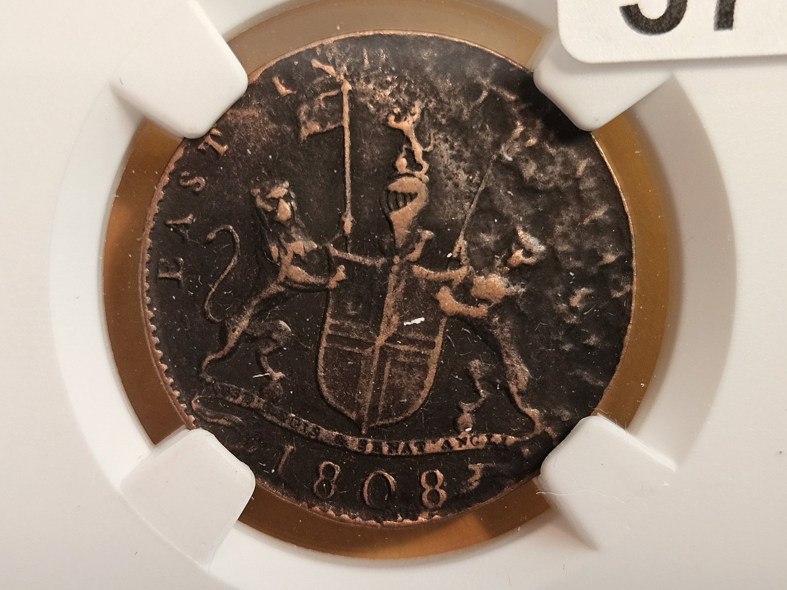 NGC 1808 East India Company 10 cash: Madras Presidency. Admiral Gardner