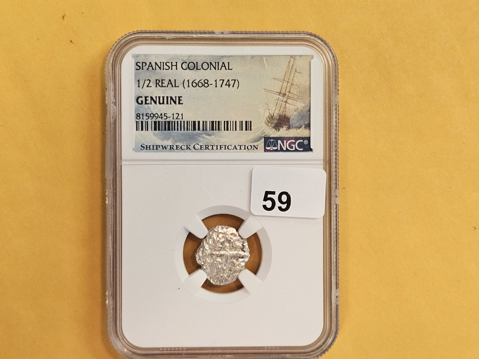 NGC Spanish Colonial Silver 1/2 Real - 2