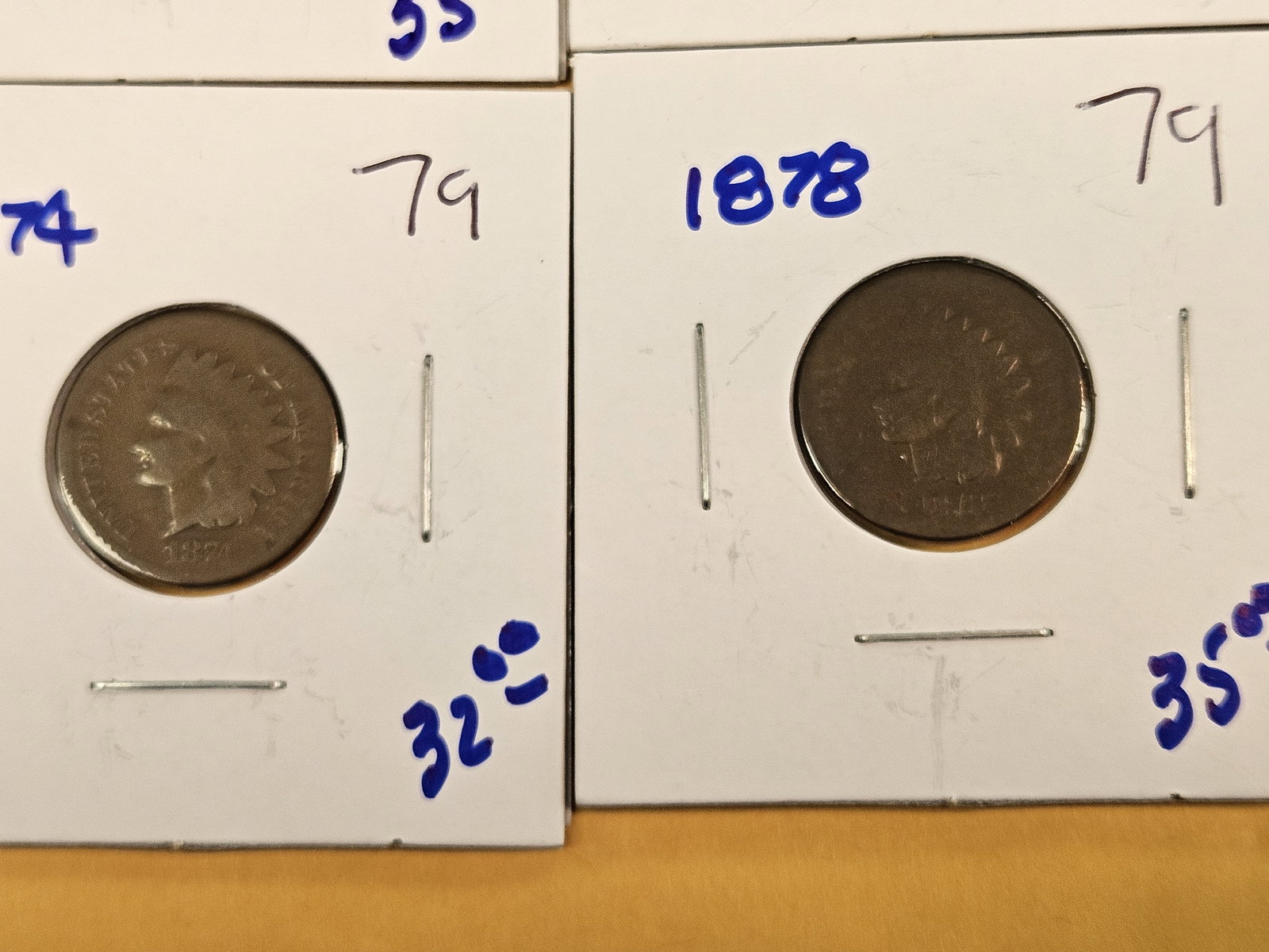 Five mixed, little better date, Indian Cents - 3