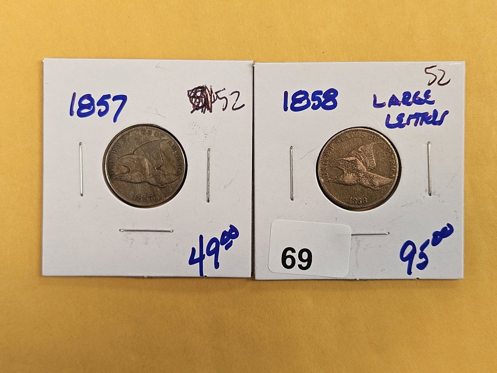 1857 and 1858 Flying Eagle Cents: Circulated