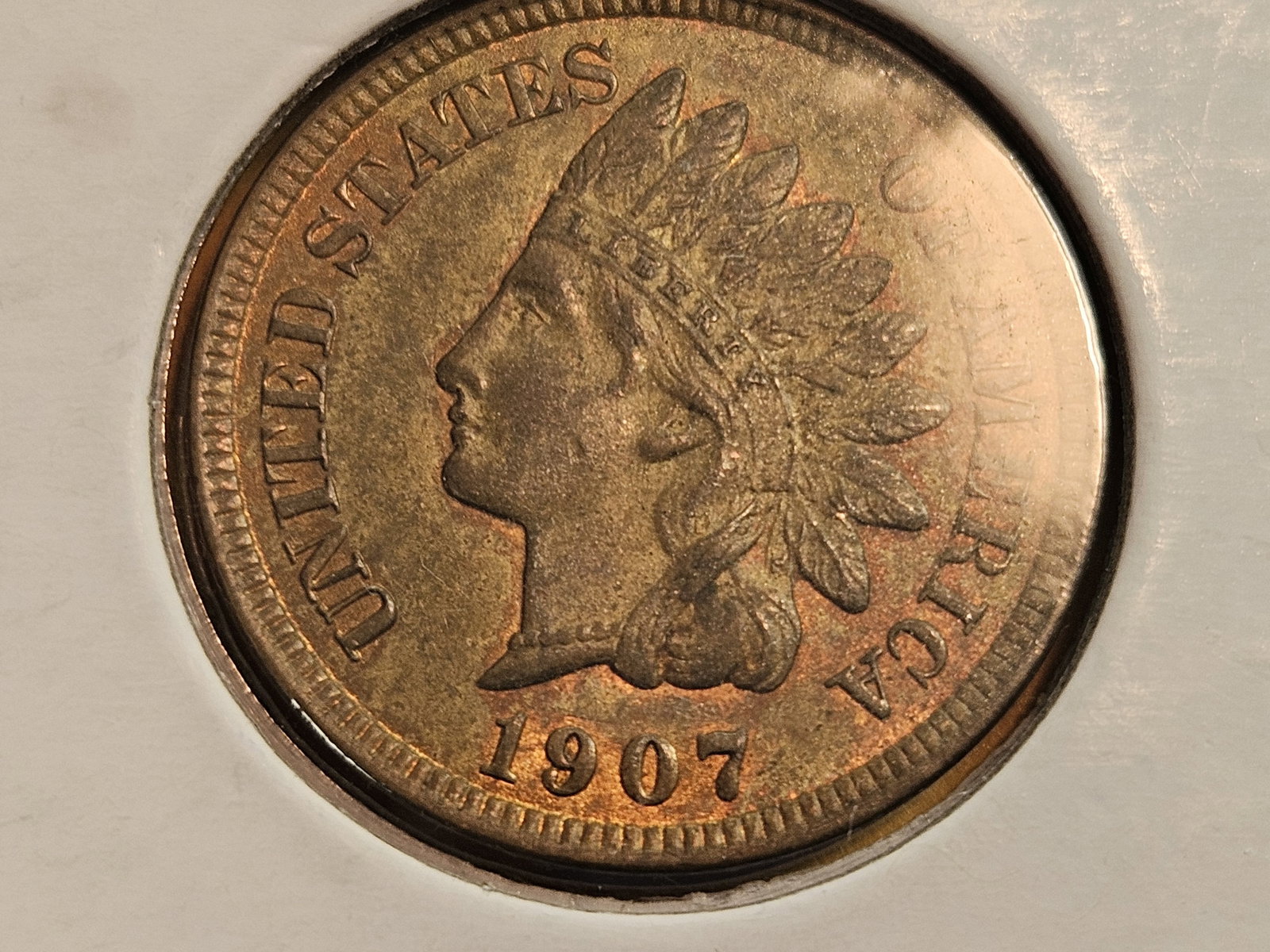 Red-Brown 1907 Indian Cent - 3