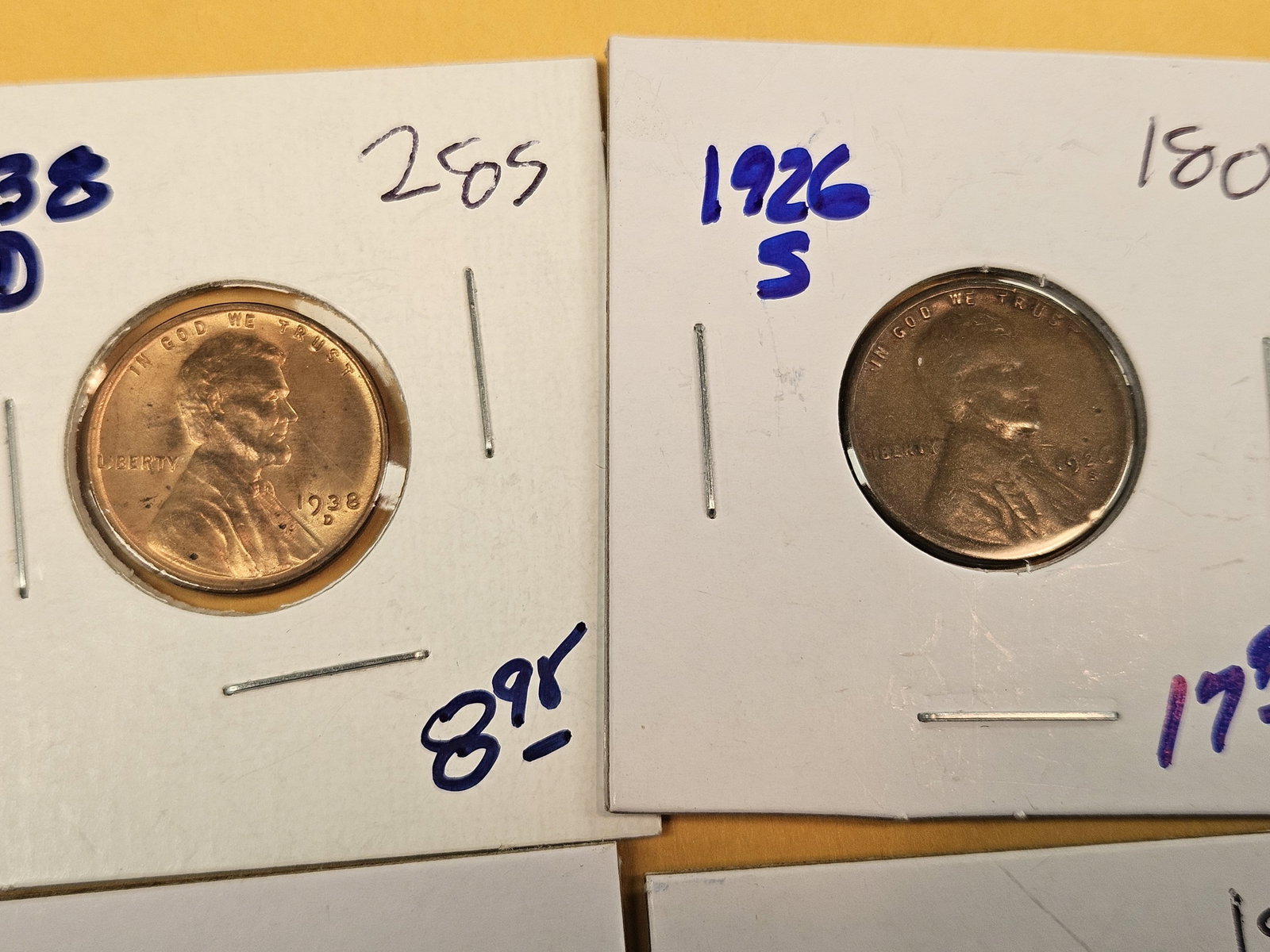 Eight better grade Lincoln Wheat cents - 2