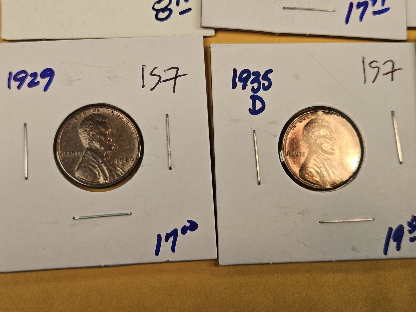 Eight better grade Lincoln Wheat cents - 4