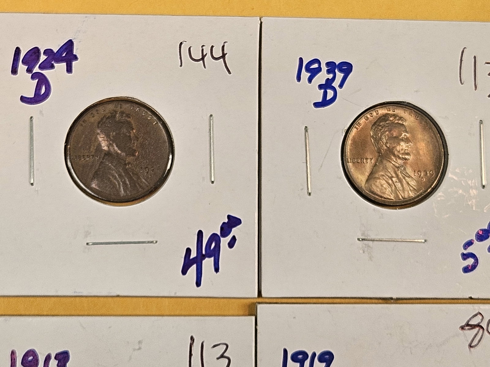 Twelve mixed Wheat and Indian Cents - 2
