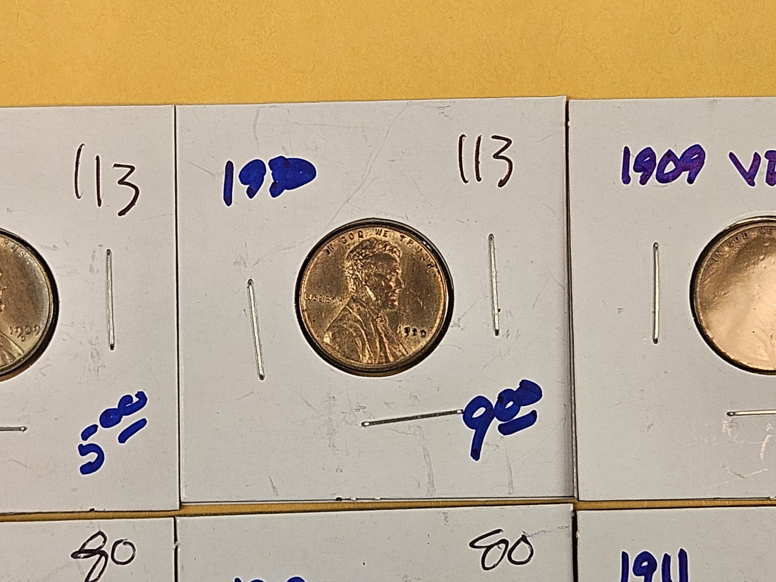 Twelve mixed Wheat and Indian Cents - 3