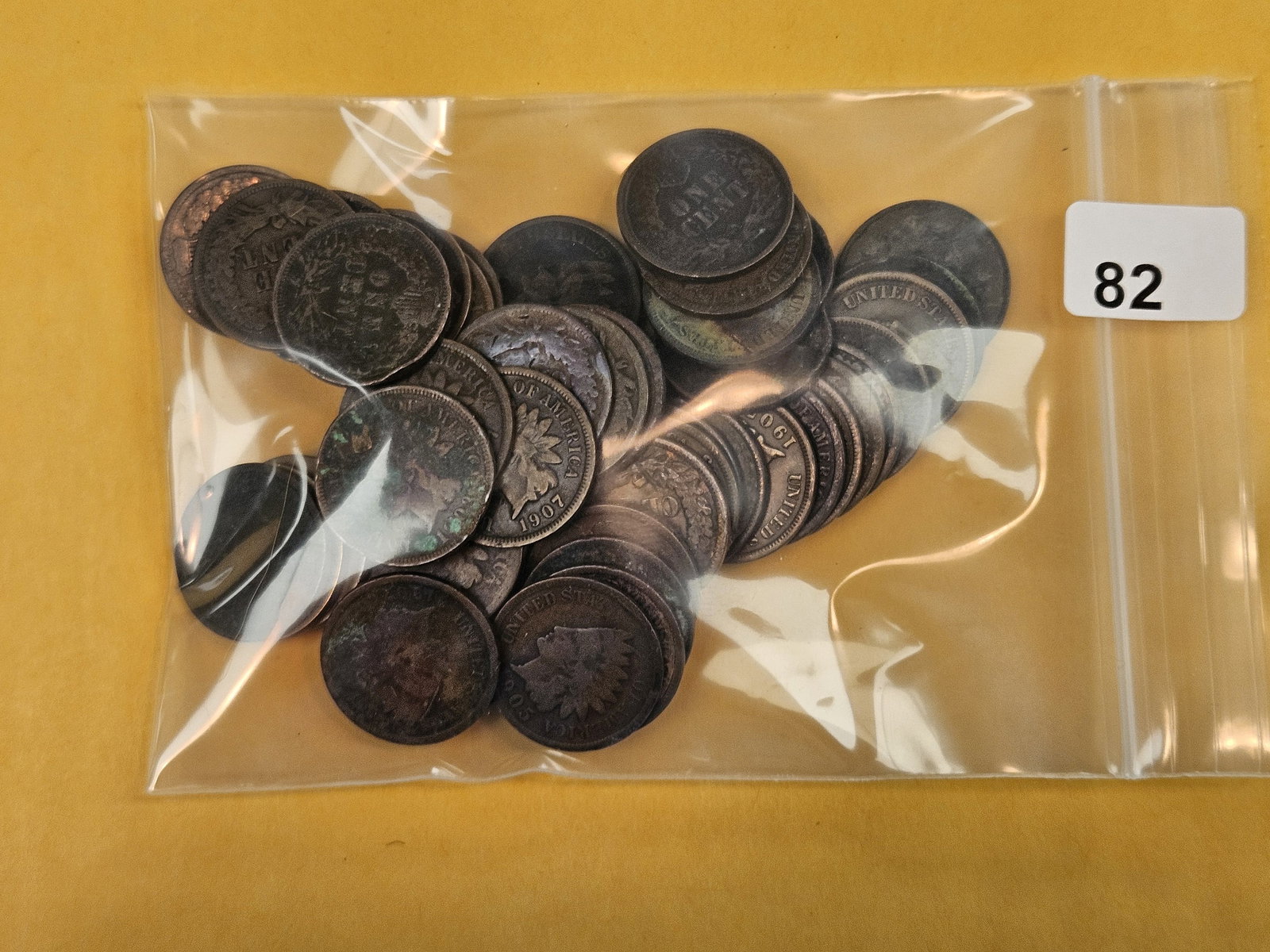 Fifty Indian cents: From dealer. Unsearched by us