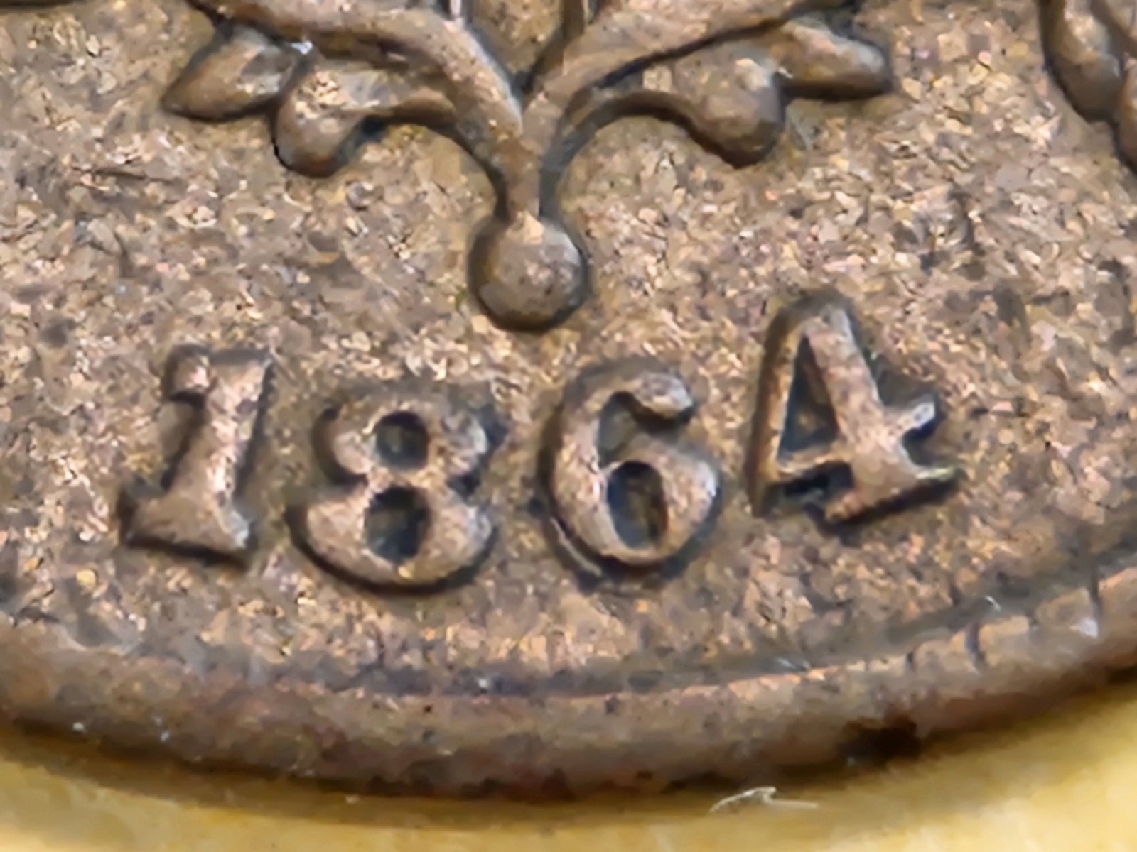 * Variety! Choice Uncirculated 1864 Two Cent piece - 6