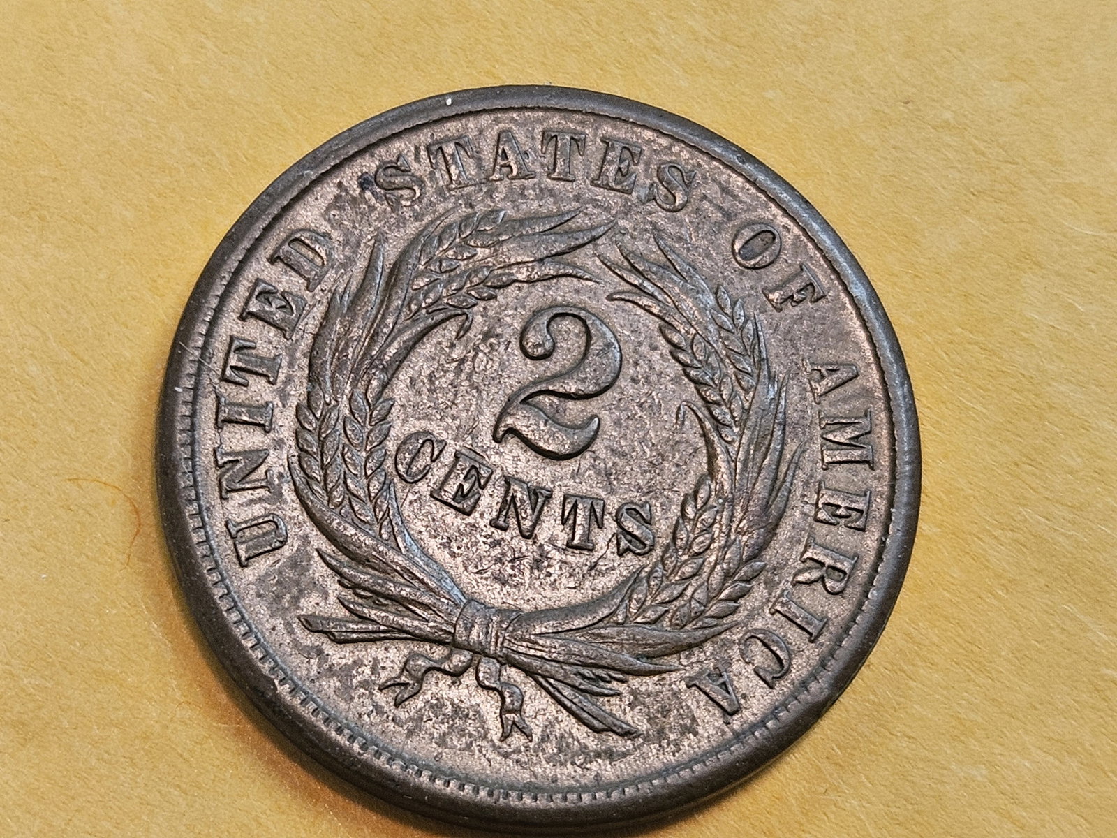 * Variety! Choice Uncirculated 1864 Two Cent piece - 7