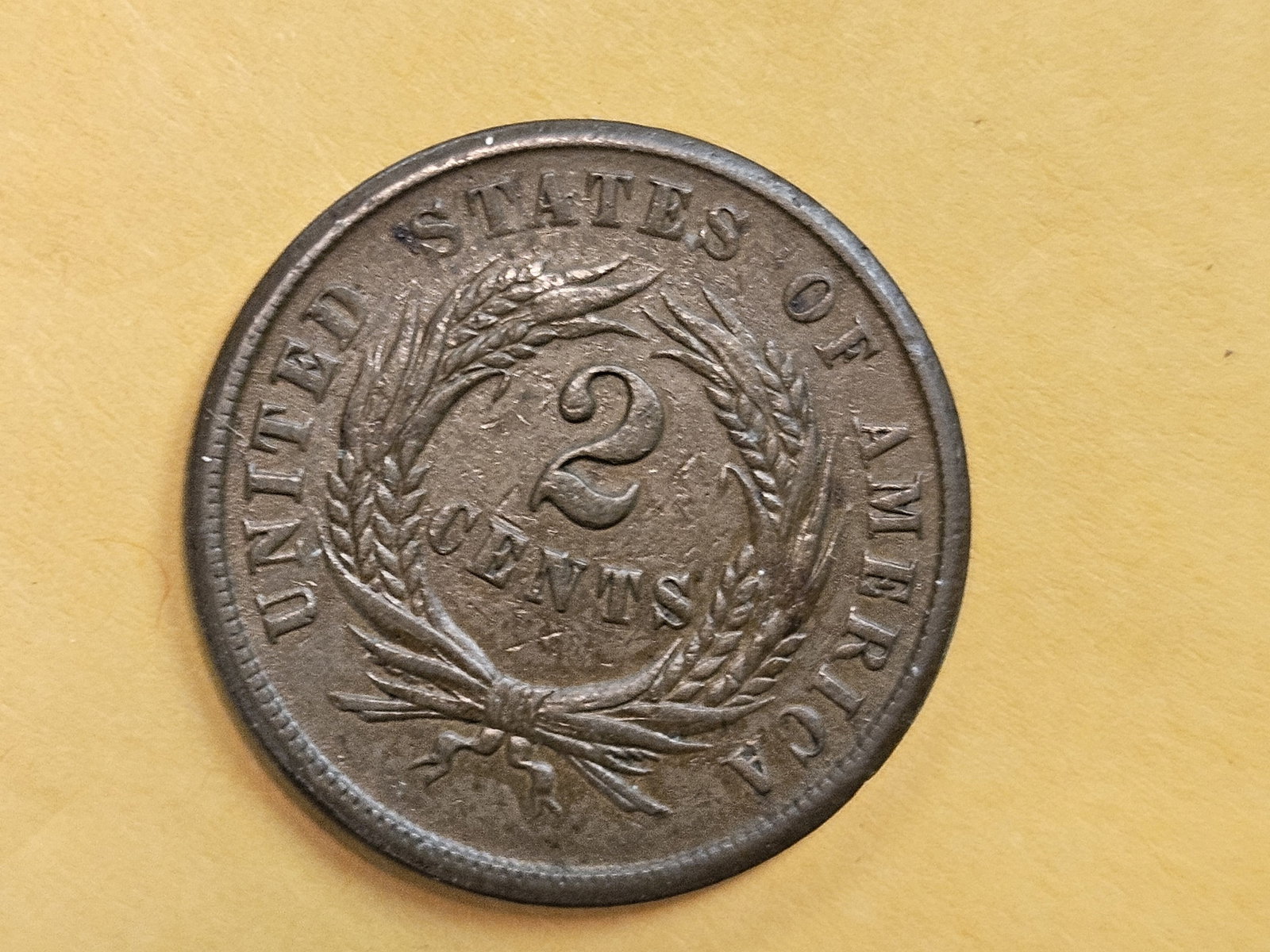 * Variety! Choice Uncirculated 1864 Two Cent piece - 8