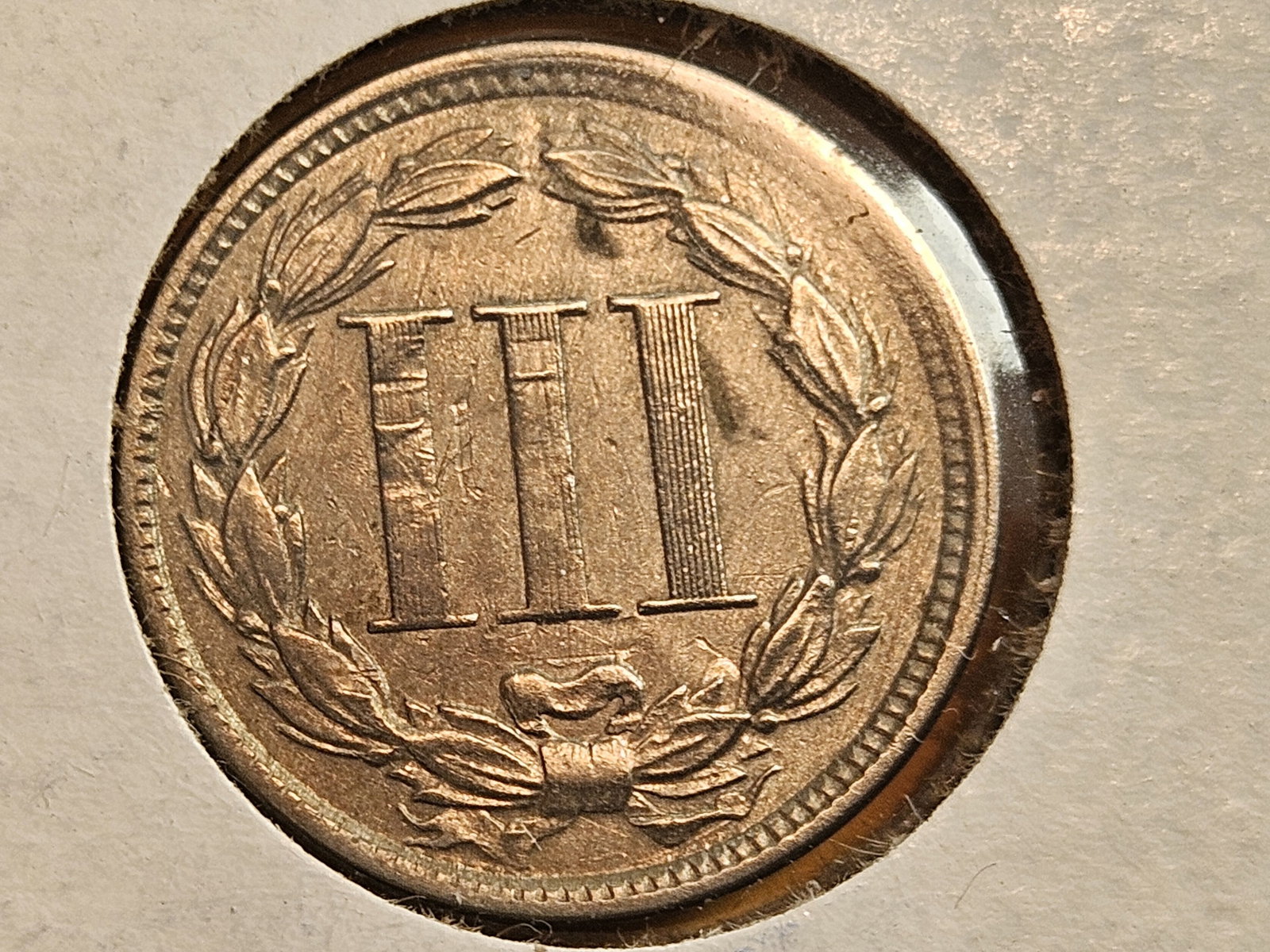 Bright 1866 Three Cent Nickel - 3