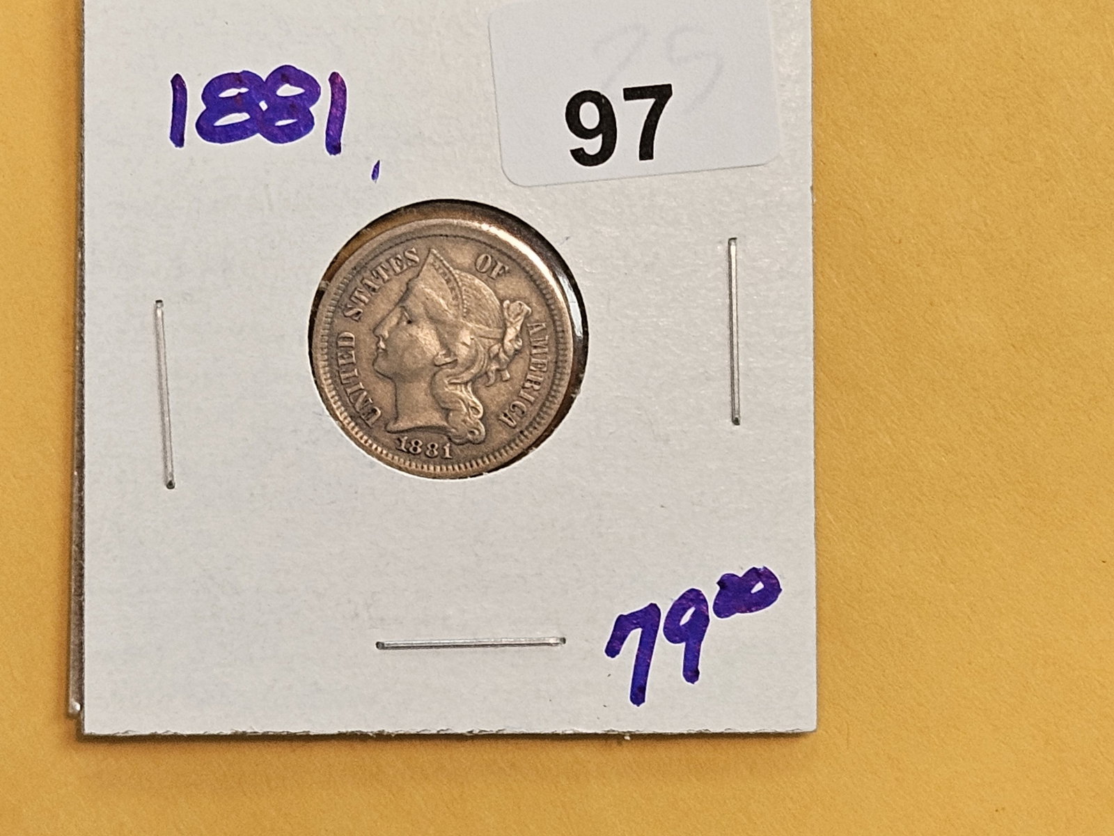 1881 Three Cent Nickel - 2