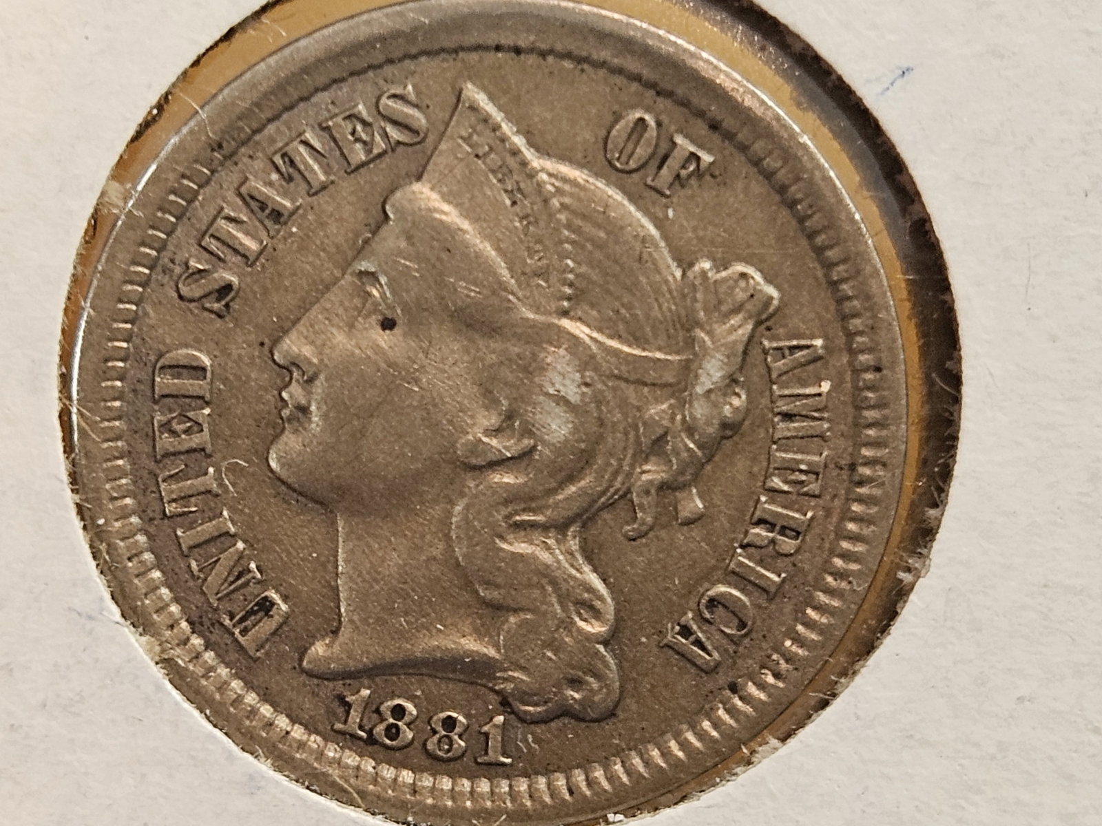 1881 Three Cent Nickel - 3