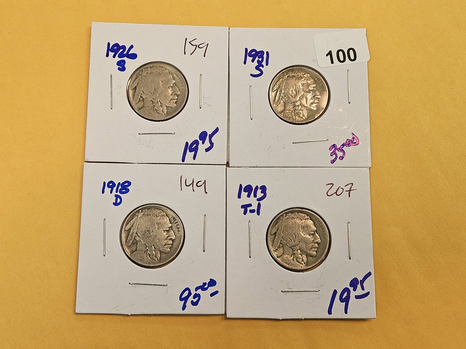 Four better Buffalo Nickels - 2