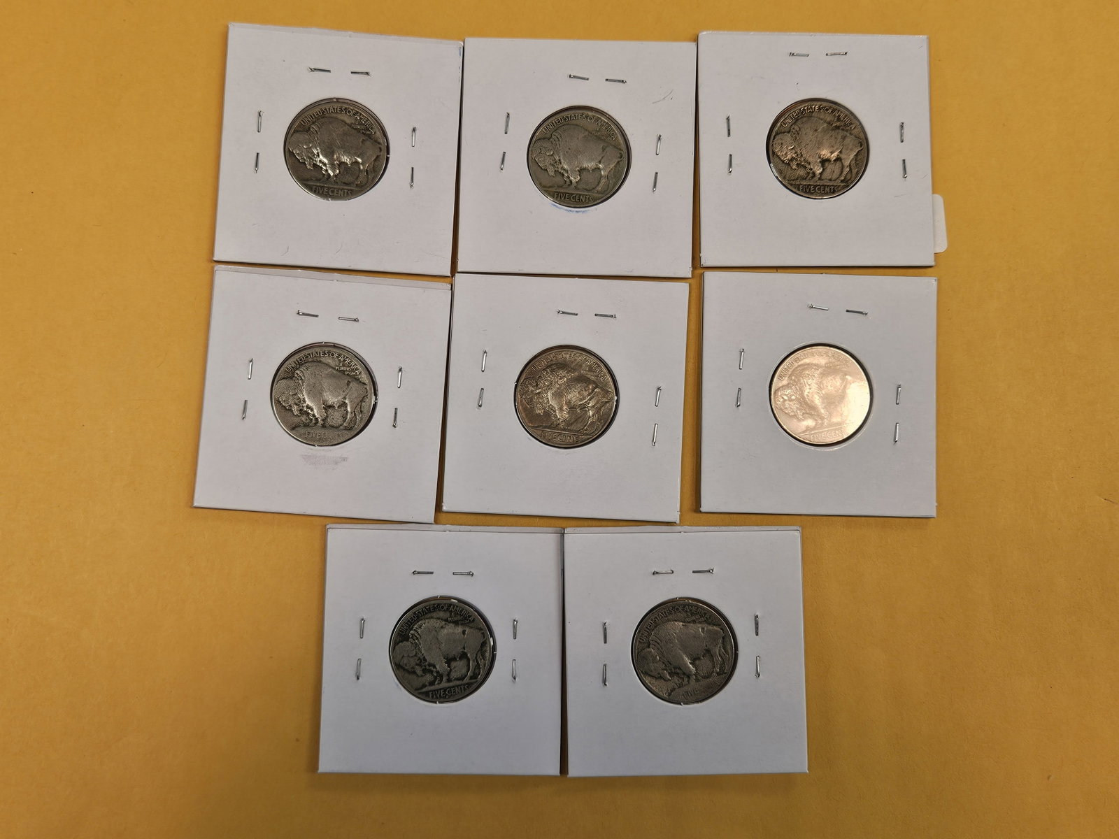 Eight mixed, little better, Buffalo Nickels - 3