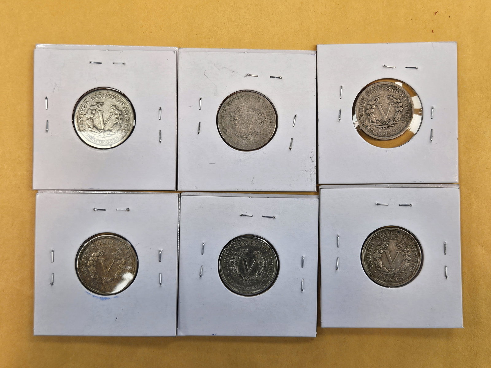 Six more mixed Liberty "V" Nickels - 3