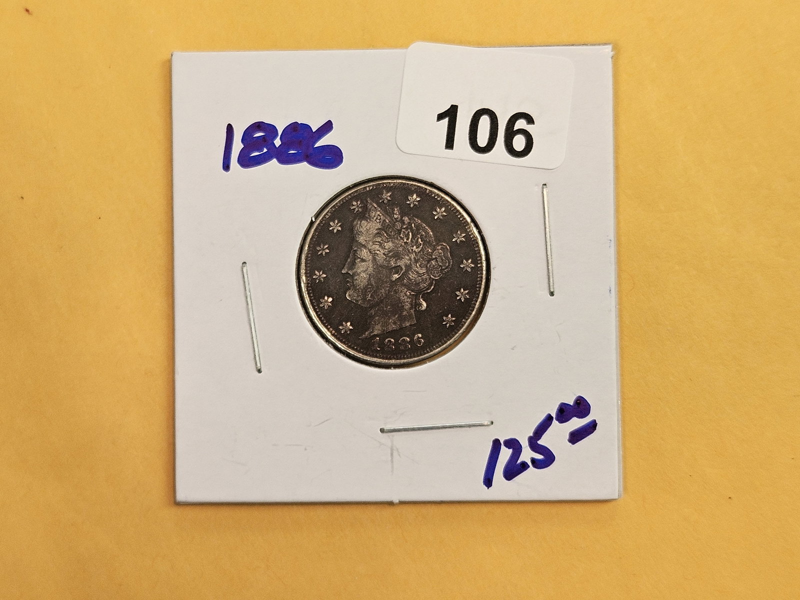 KEY DATE 1886 Liberty "V" Nickel - 2