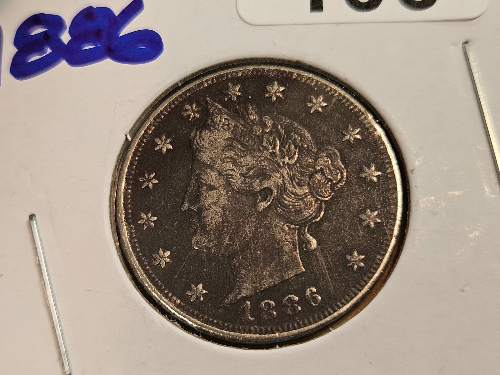 KEY DATE 1886 Liberty "V" Nickel - 3