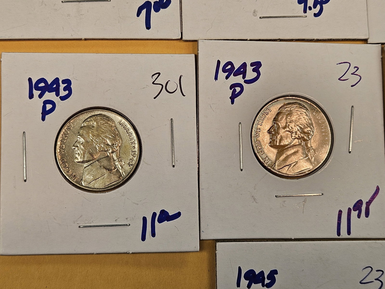 Seven mixed, better, Jefferson Nickels - 4