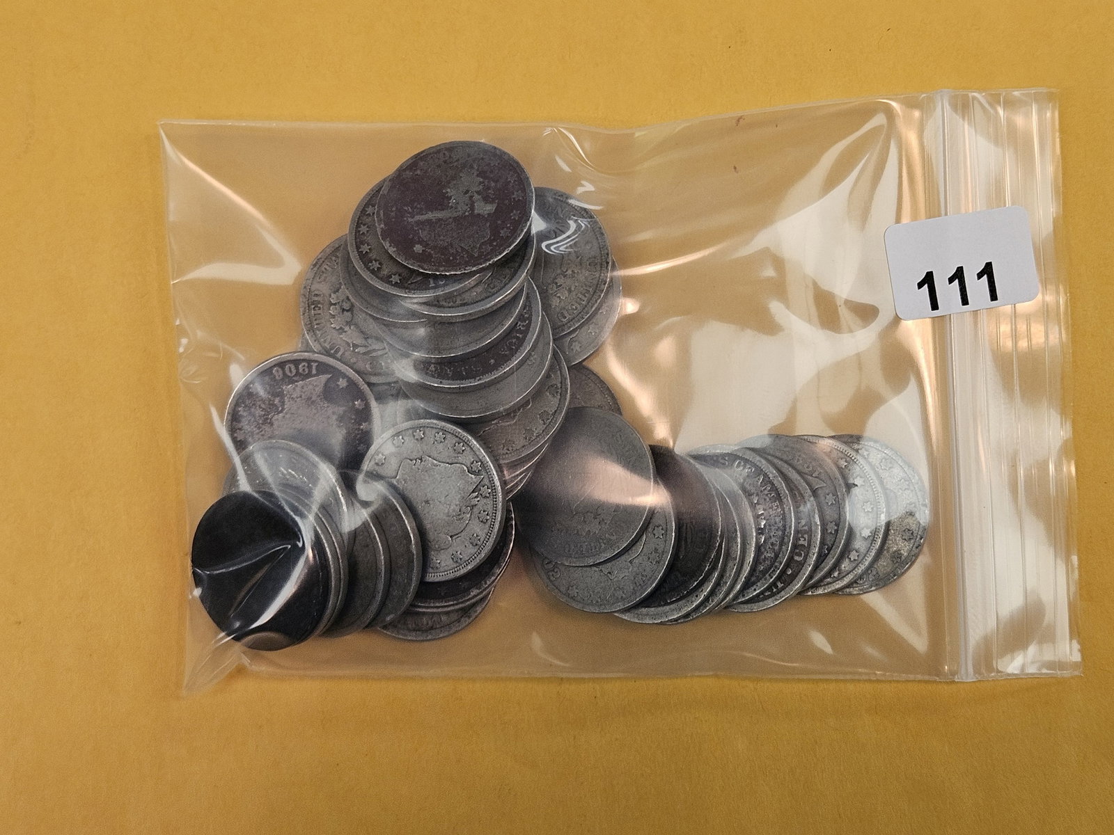 Fifty Liberty "V" Nickels: From dealer. Unsearched by us