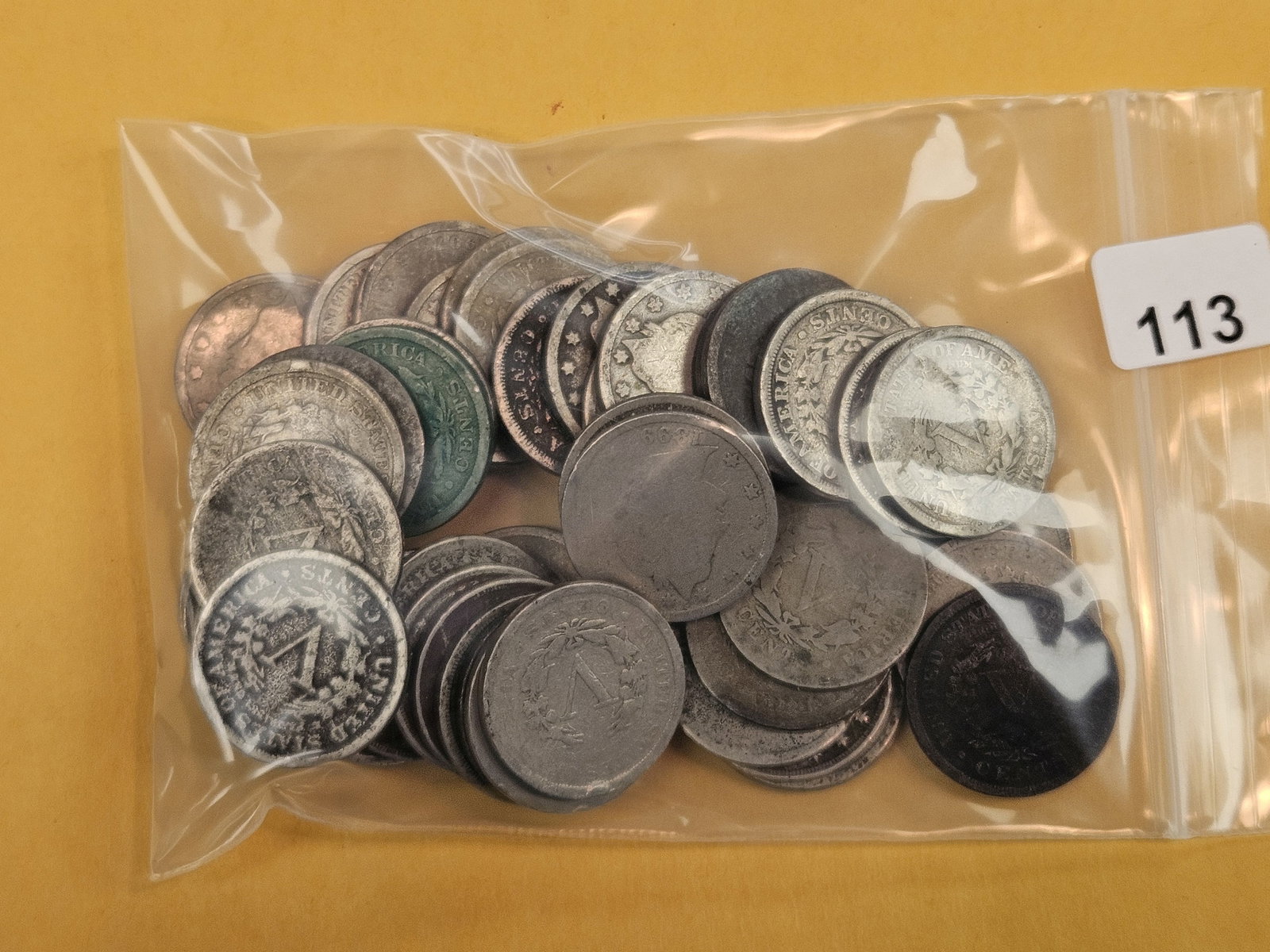 Fifty Liberty "V" Nickels: From dealer. Unsearched by us
