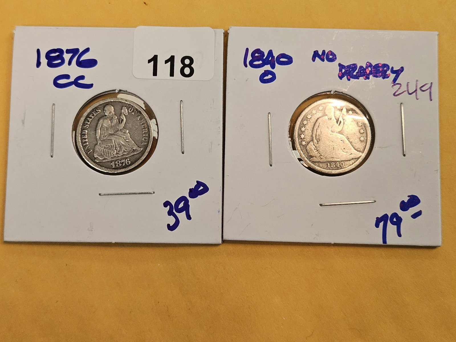 Two little better Seated Liberty Silver Dimes - 2