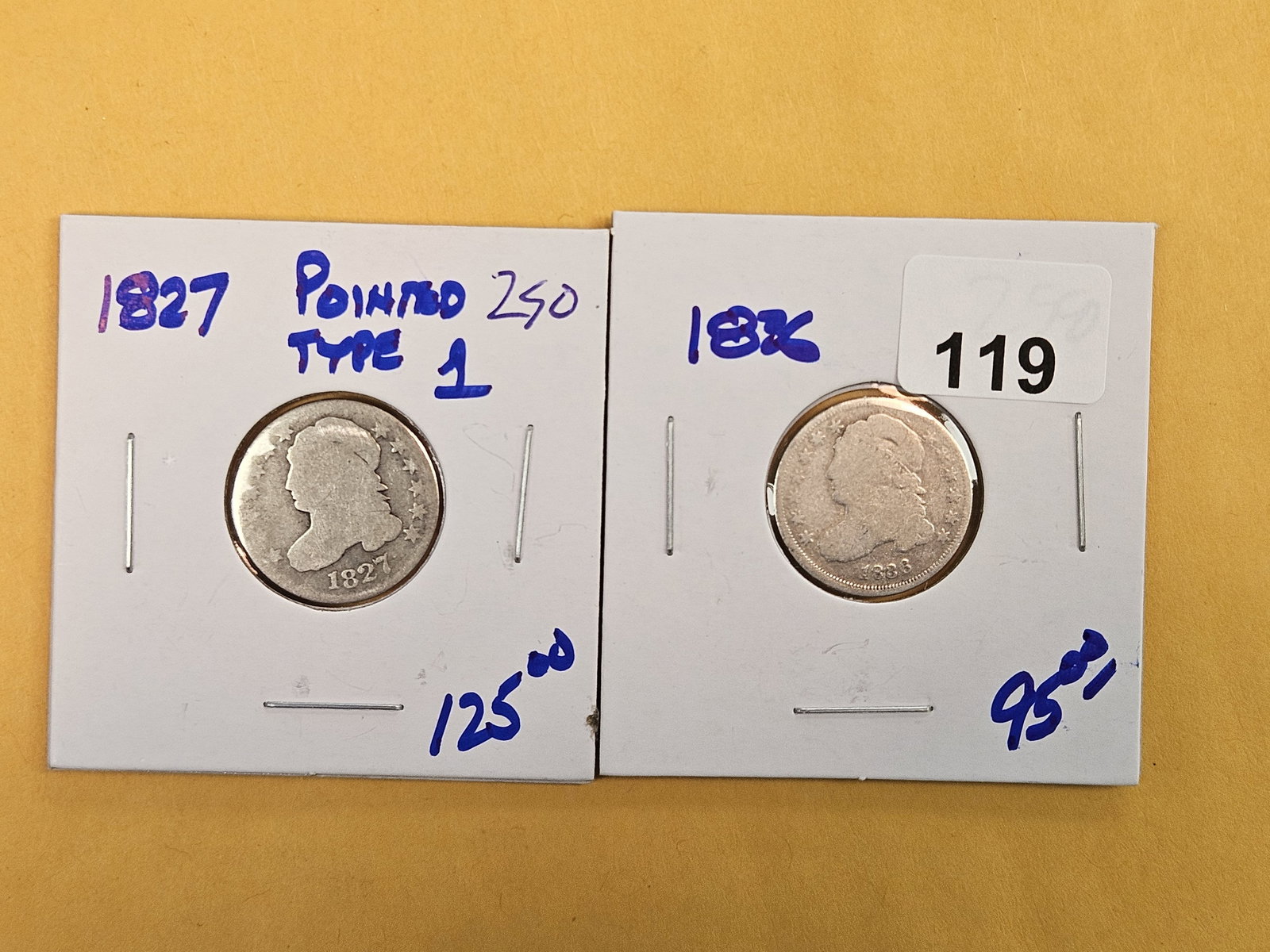 Two Capped Bust silver dimes (1 of 2)