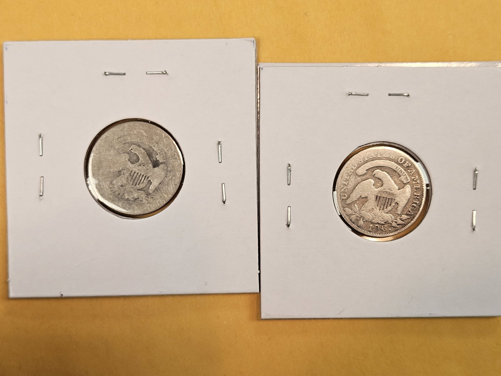 Two Capped Bust silver dimes - 2