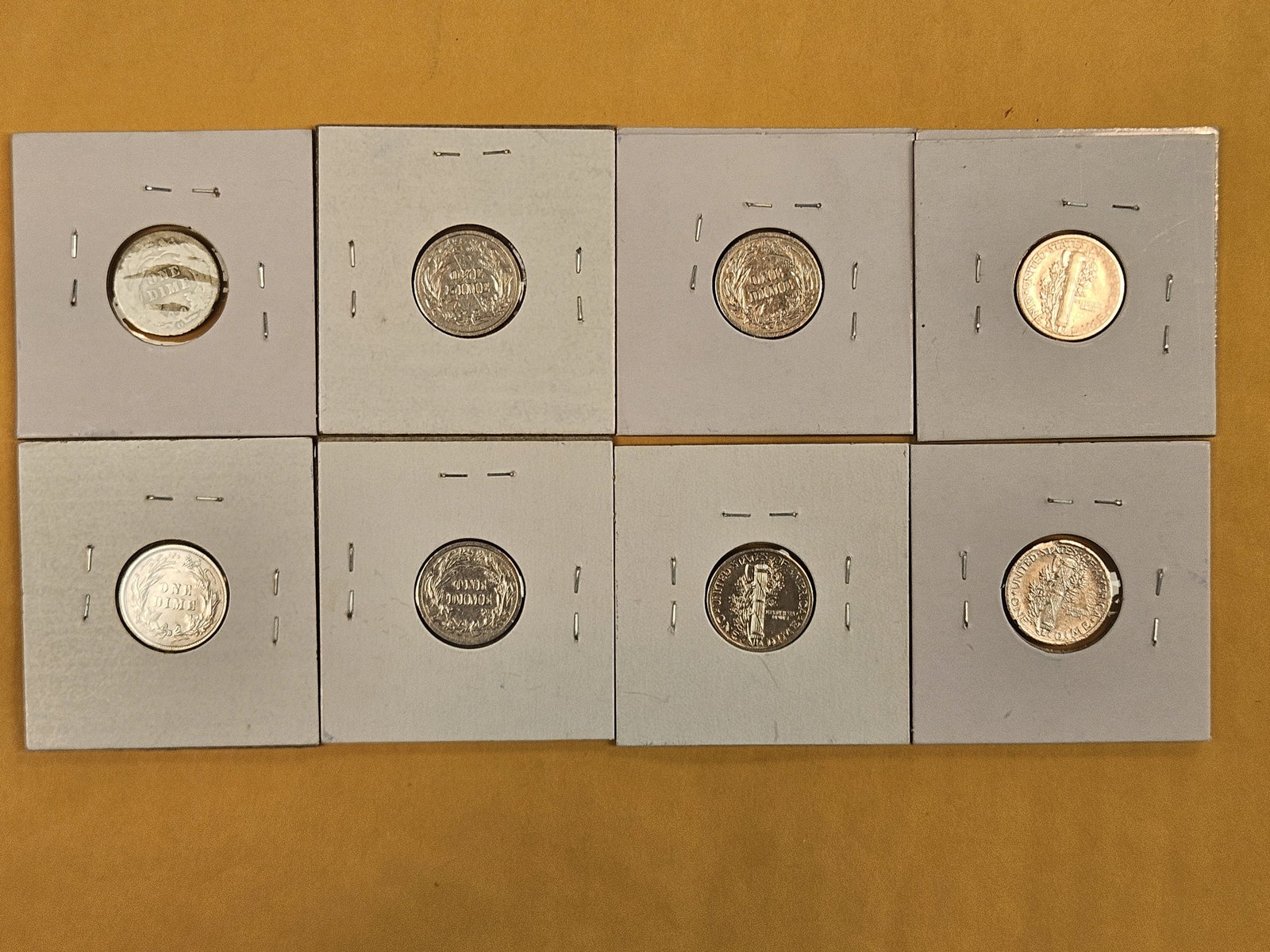 Eight mixed silver Dimes - 3