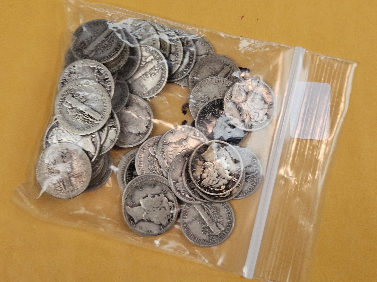 Fifty silver Mercury Dimes - 2