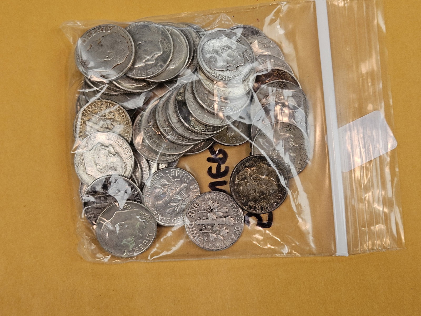 Fifty silver Roosevelt Dimes - 2