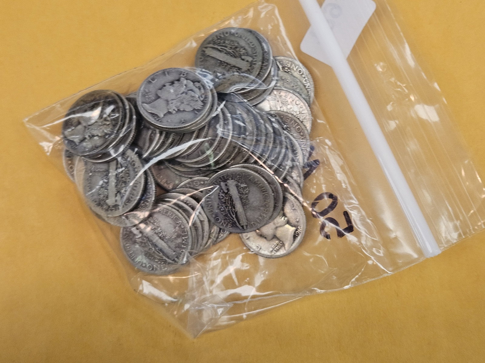 Fifty silver Mercury Dimes - 2