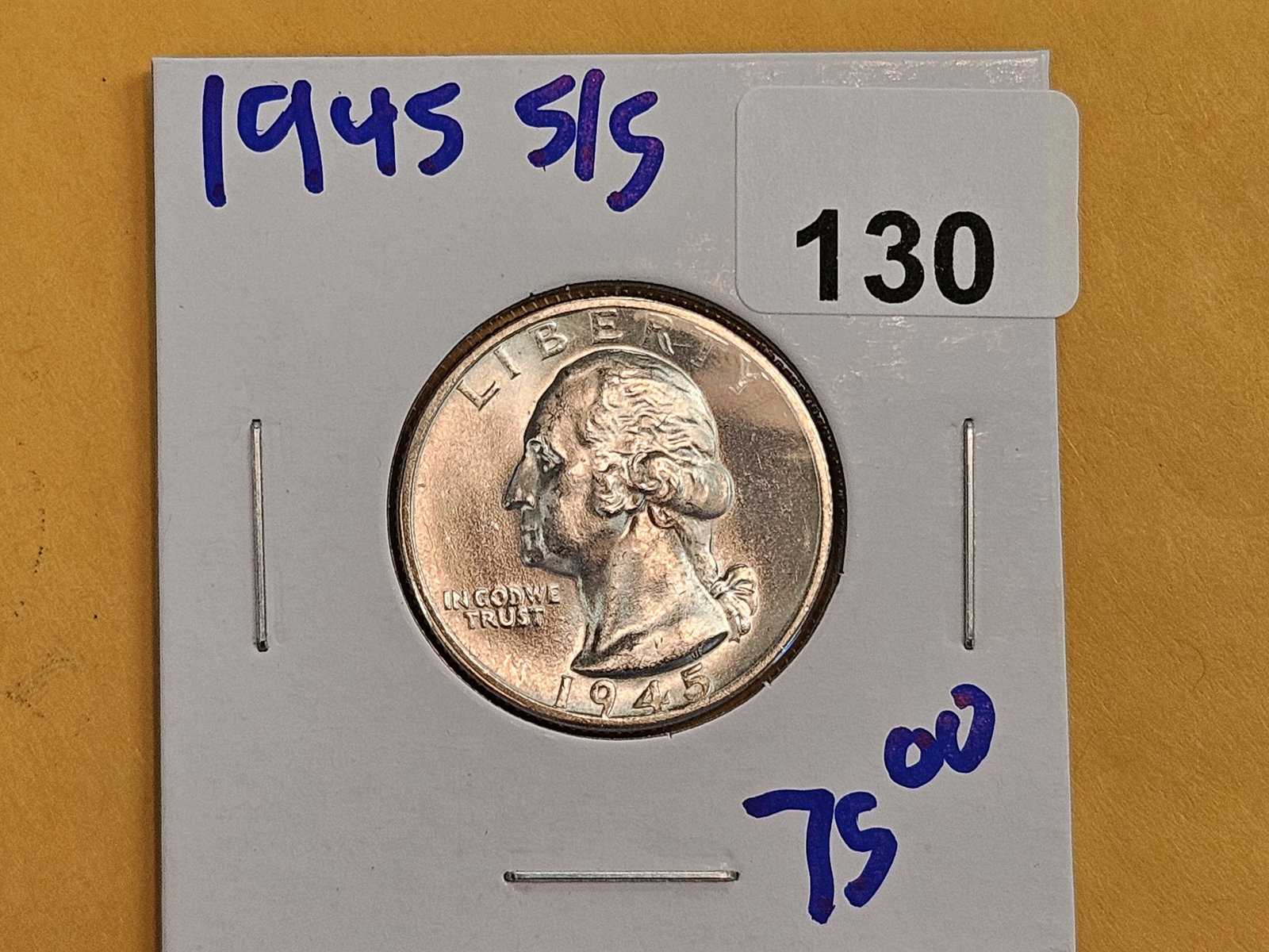Variety! 1954-S/S Repunched Mint Mark Washington silver Quarter - 2