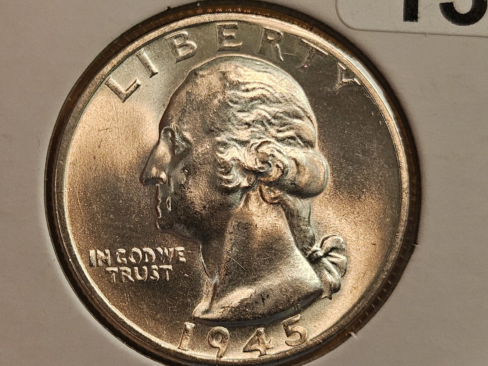 Variety! 1954-S/S Repunched Mint Mark Washington silver Quarter - 3