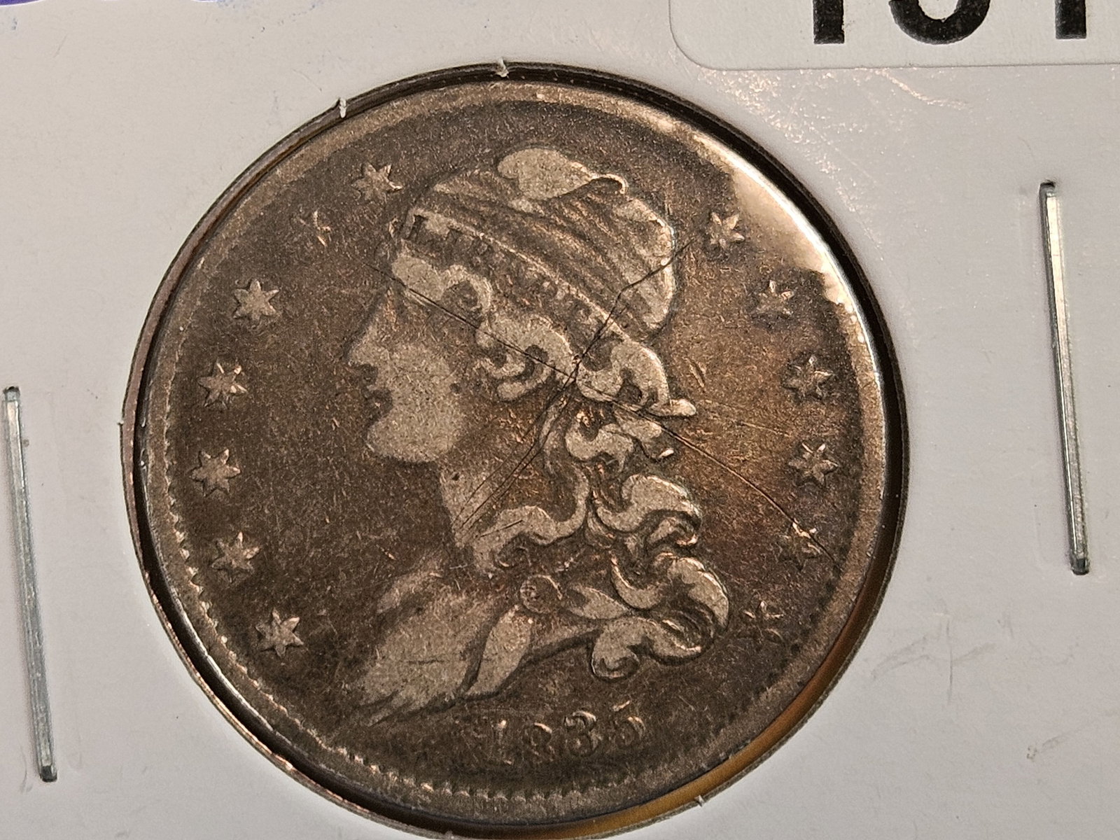 1835 Capped Bust Quarter: Looks in Very Fine - details