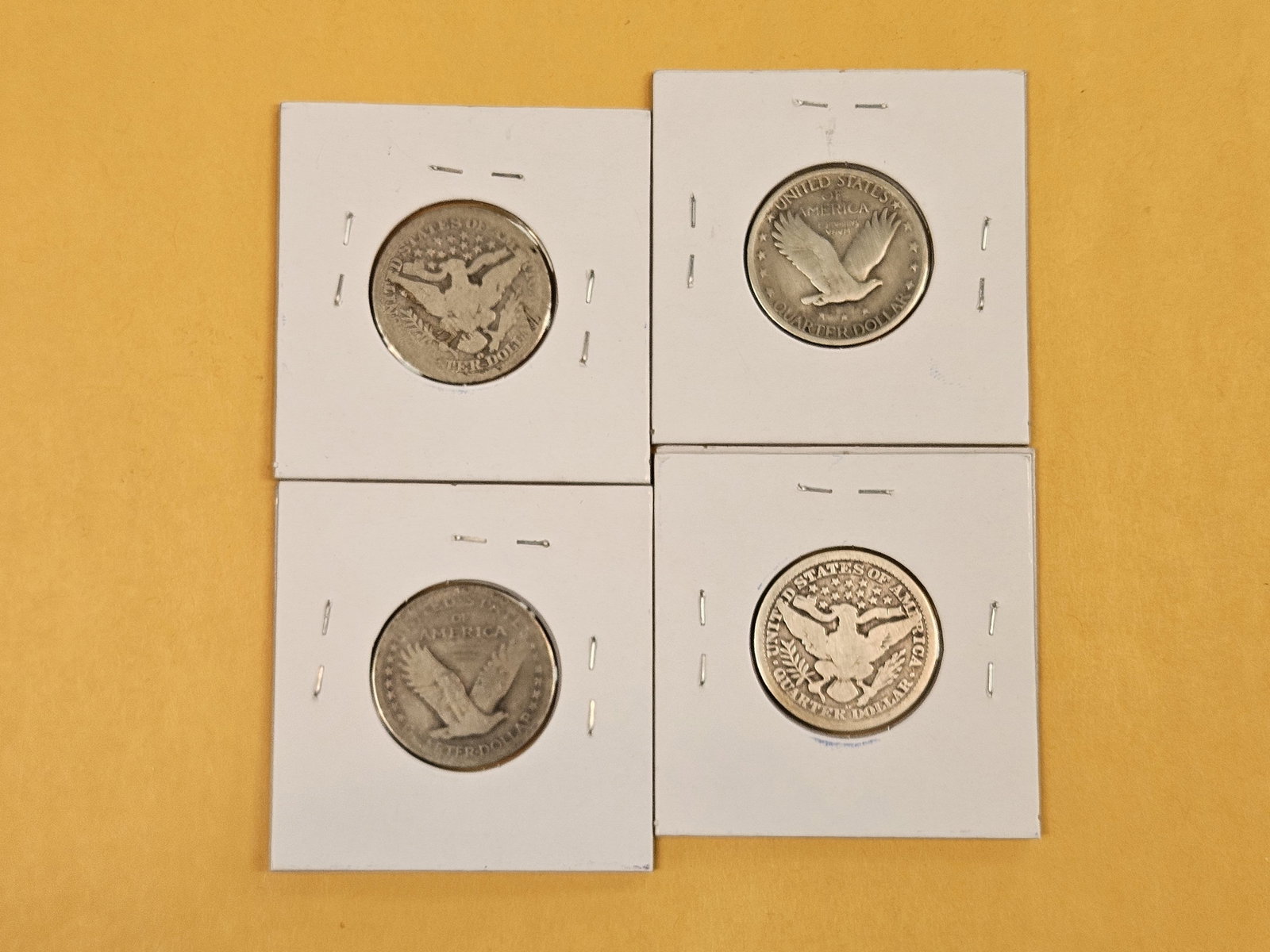 Four mixed silver Quarters - 3