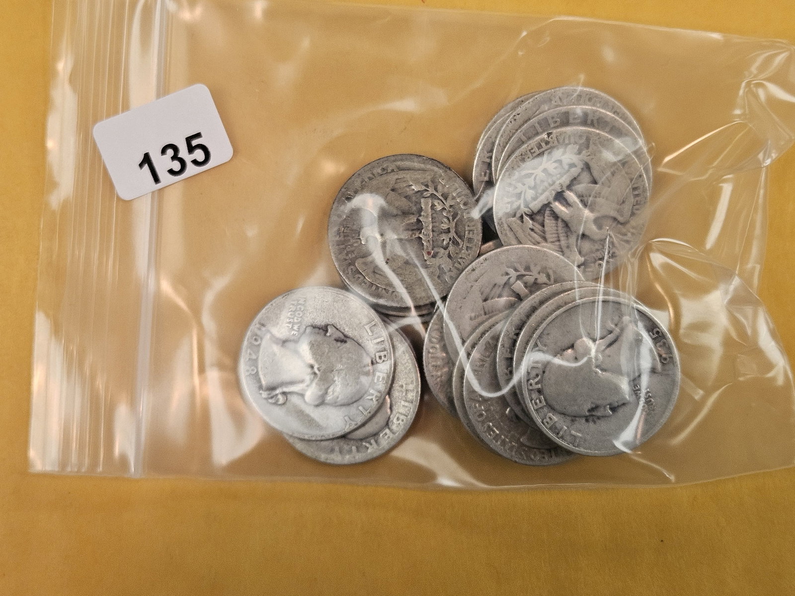 Twenty mixed, silver, Washington Quarters (1 of 2)