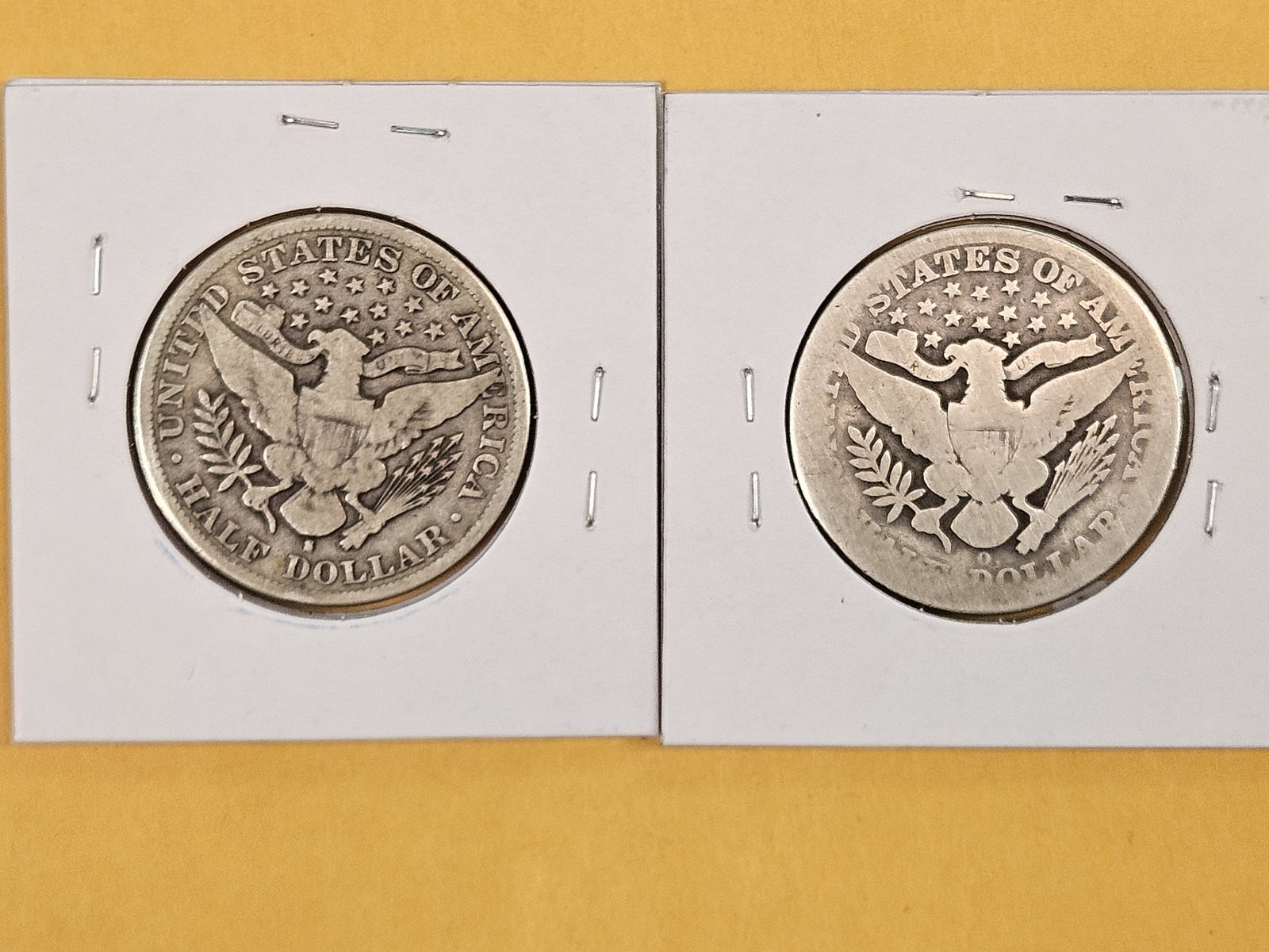 Two Better date Barber Half Dollars - 2