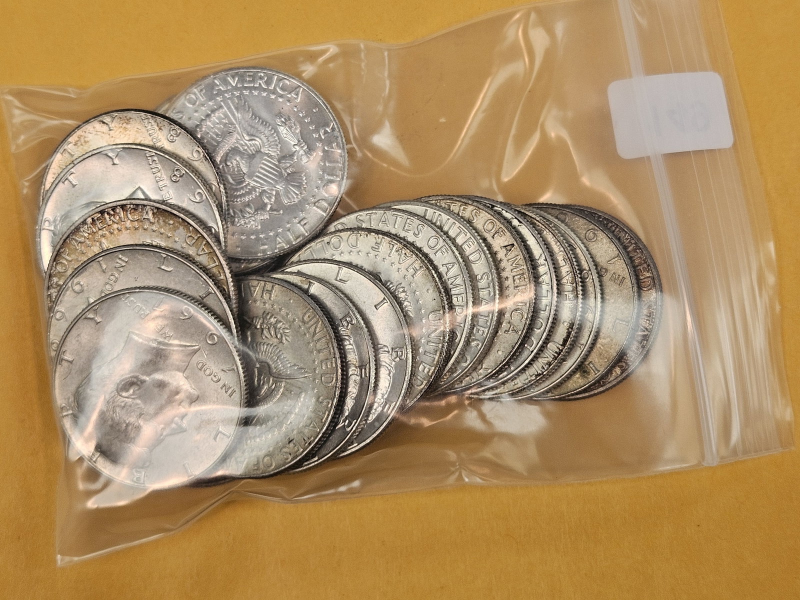 Twenty-Two mixed, Silver, Kennedy Half Dollars - 2