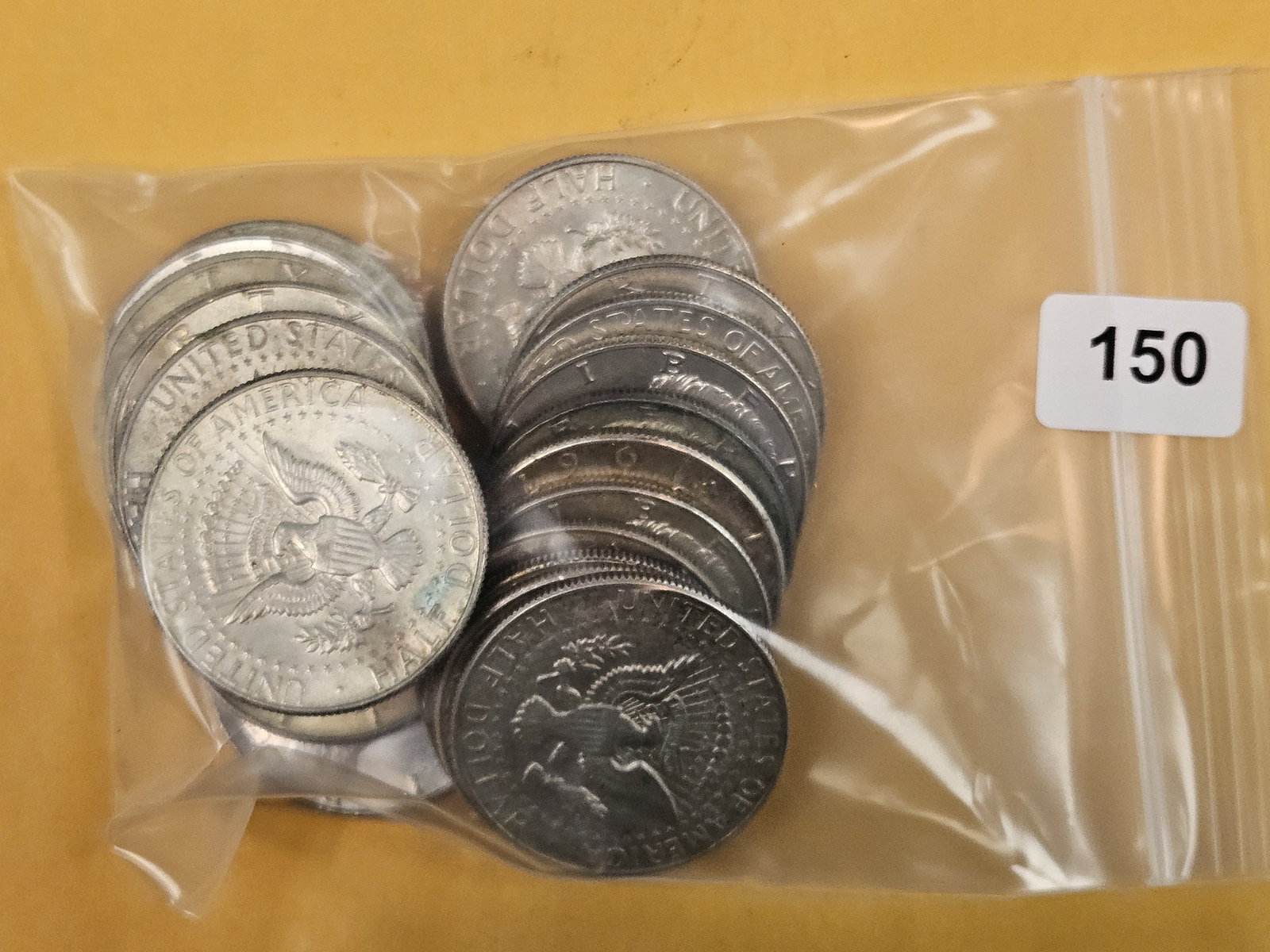 Twenty-Two mixed, Silver, Kennedy Half Dollars: All 40% silvers
