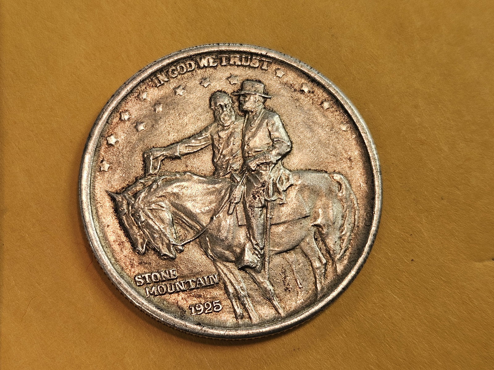 About Uncirculated plus 1925 Commemorative silver Half Dollar: Stone Mountain