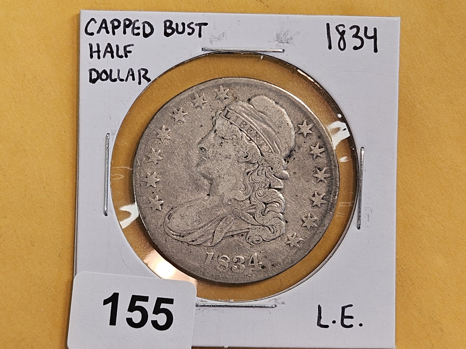 1834 Capped Bust silver half dollar: Circulated