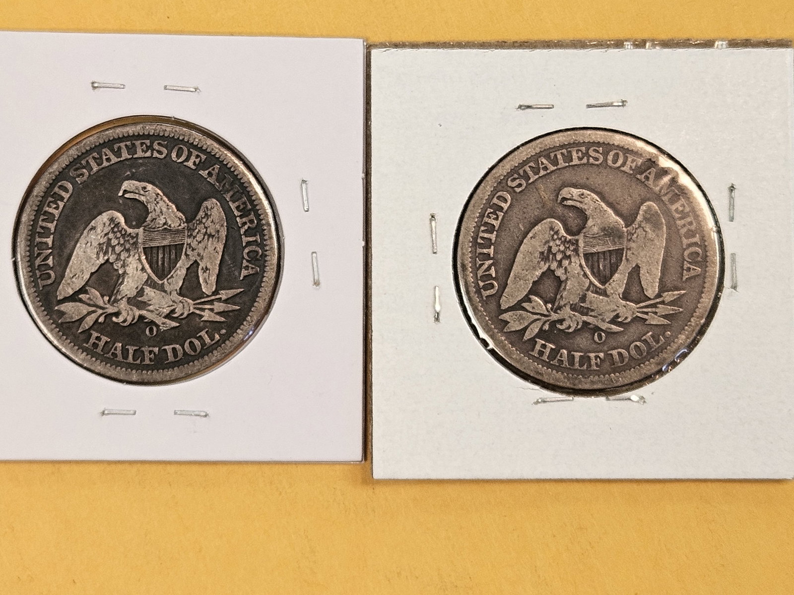 Two New Orleans-minted silver Seated Liberty Half Dollars - 3