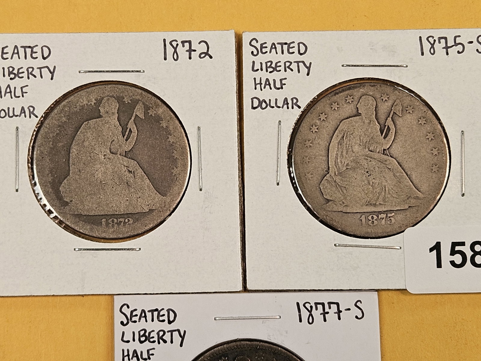 Three Seated Liberty silver half dollars - 2