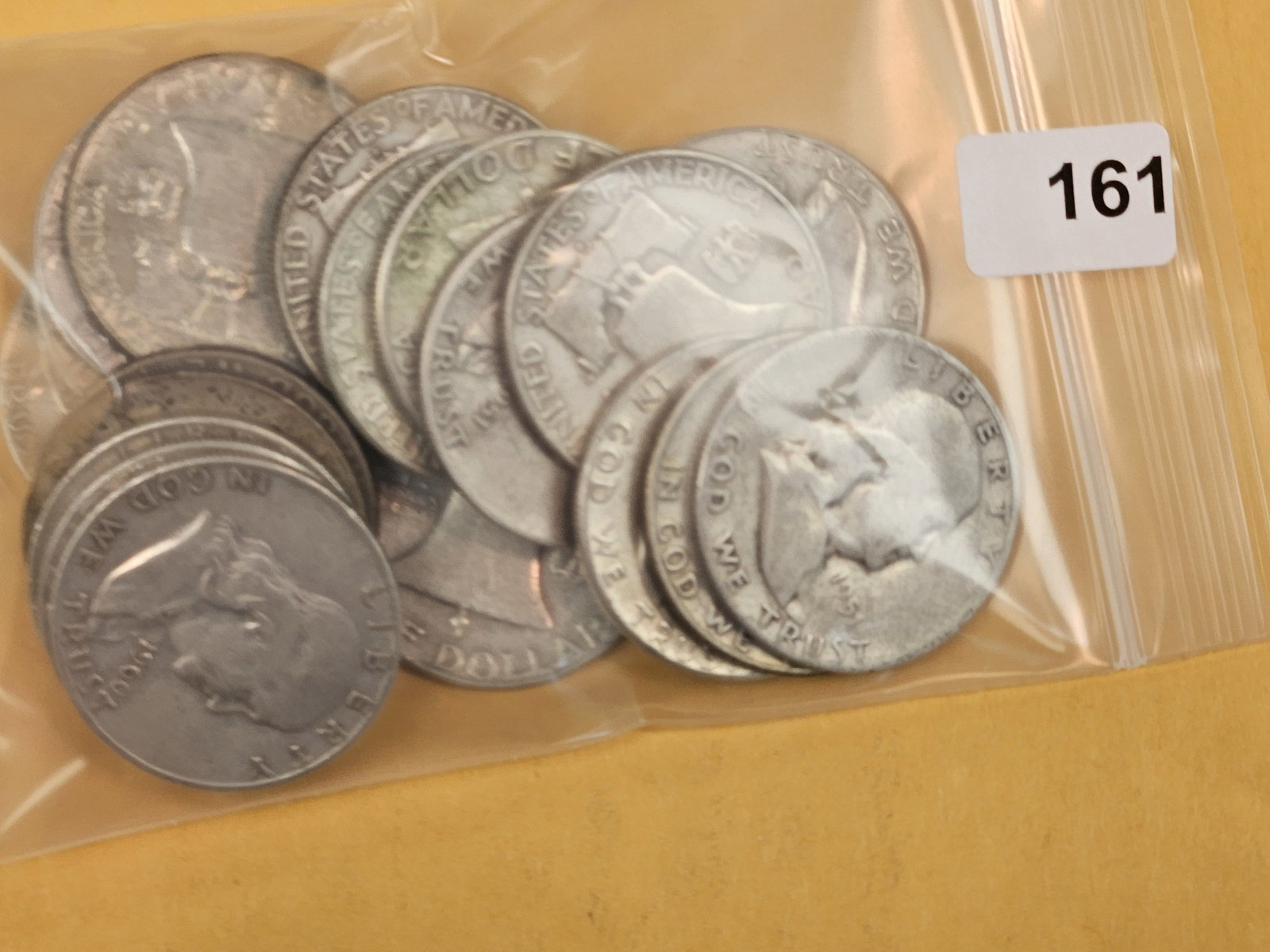 Twenty mixed silver Franklin Half Dollars: Circulated